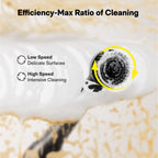 Rechargeable Spin Scrubber with 12 Heads – 250RPM Motor, 2 Speeds, Lightweight for Home Cleaning