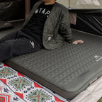 10cm Thick Beige Single Camping Air Bed with Fast Inflation