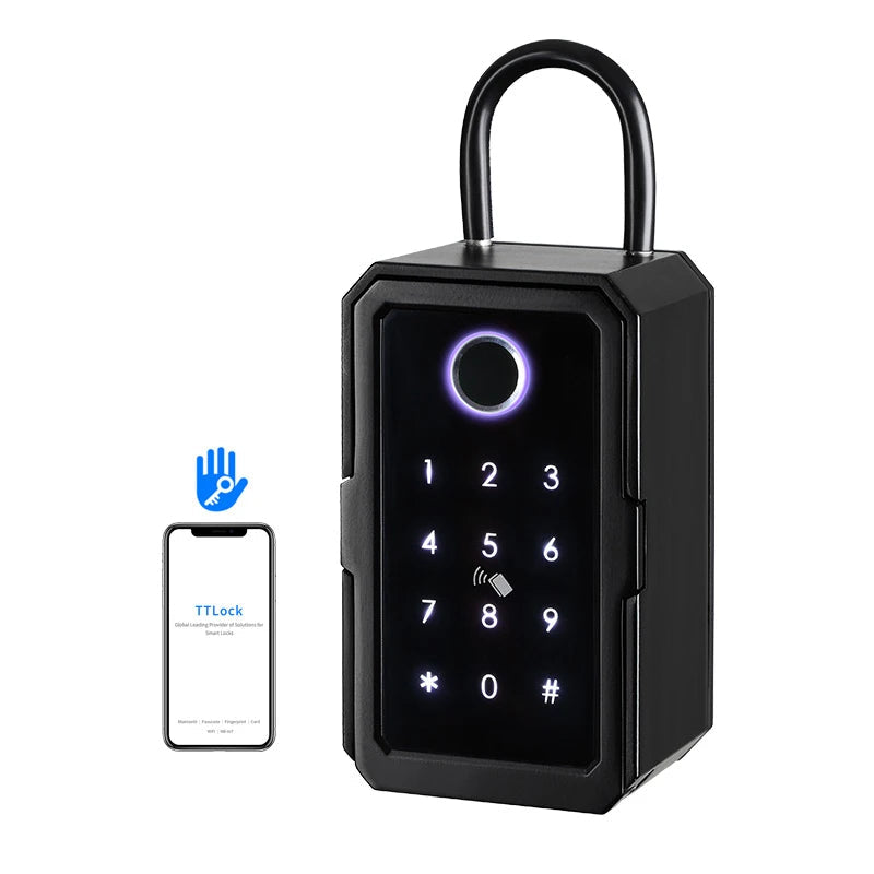 Outdoor Waterproof Key Storage Box with Smart App Control & Fingerprint Unlock