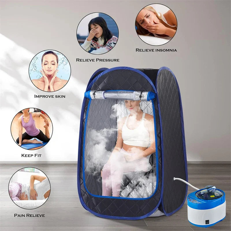 Full Size Steam Sauna Set Coffee Colour with Extra Accessories