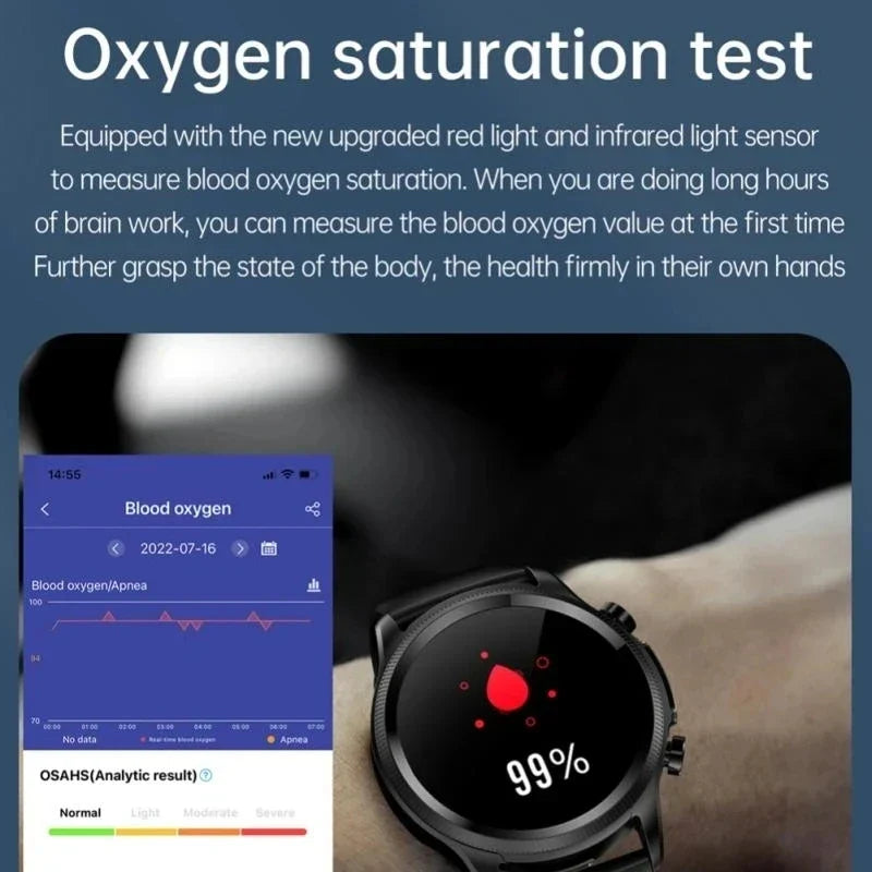 Fitness Smartwatch ECG Blood Pressure Heart Rate Red Strap
