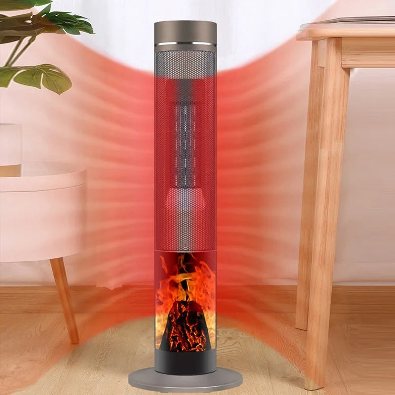 800W Vertical Electric Heating Unit Smart Voice-Controlled Warmer for Home Use