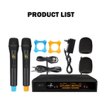 Portable Bluetooth Wireless Microphone System – 2 Dynamic Mics with Echo for Home & Live Events