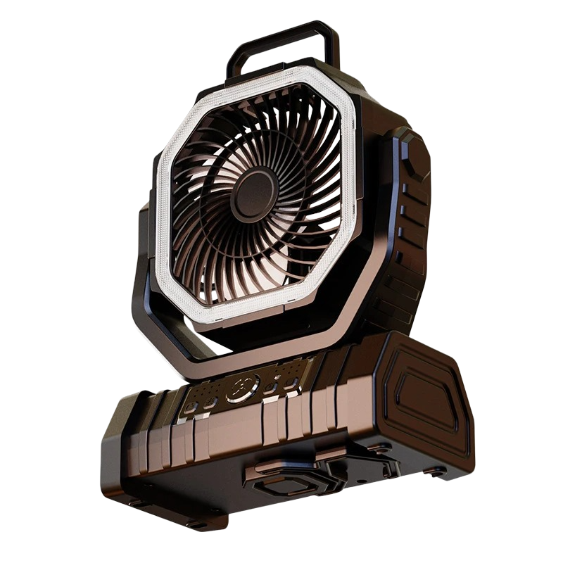 Cordless 270° Oscillating Battery Powered Desk Fan Black 20000mAH