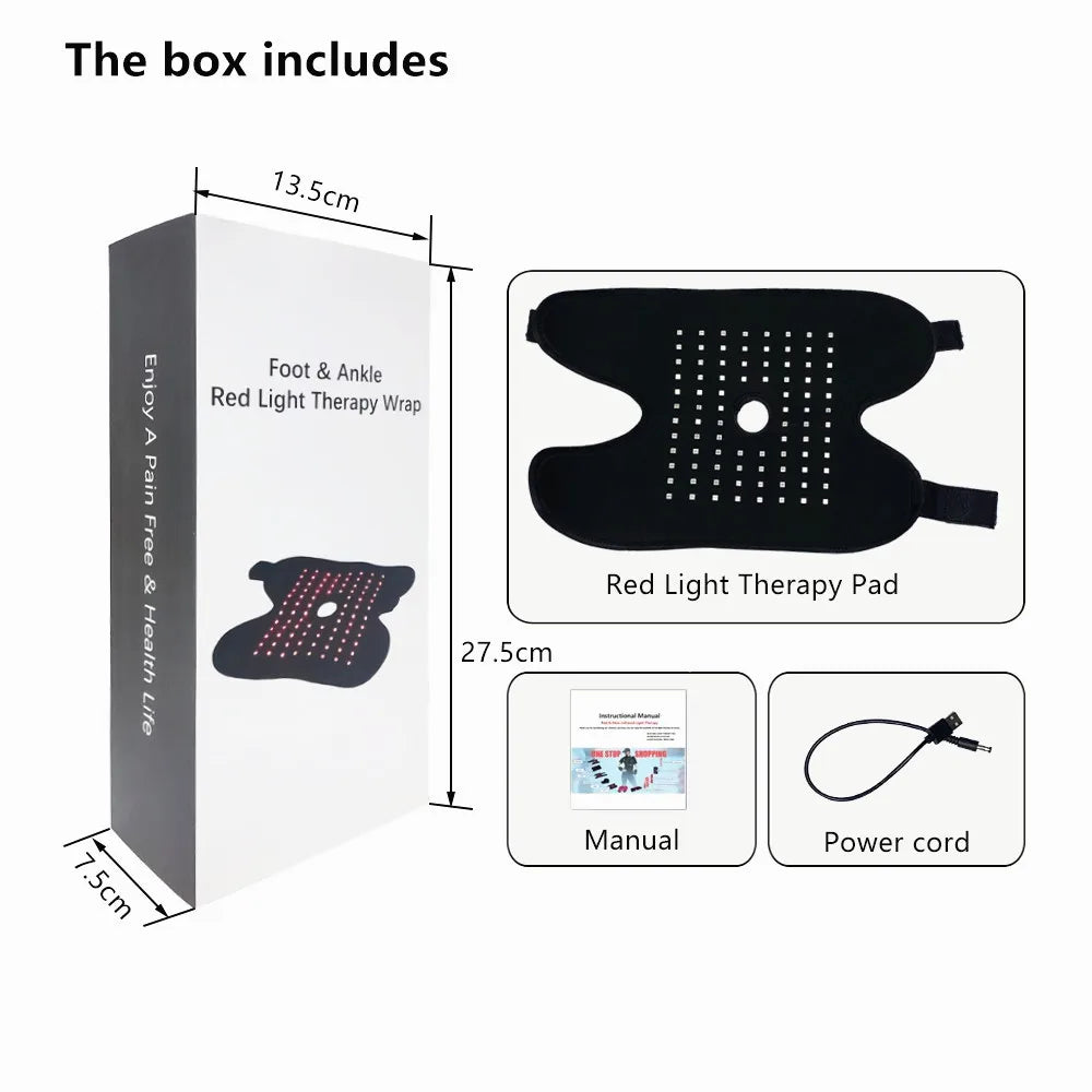 Rechargeable LED Heating Pad for Ankle Pain Relief