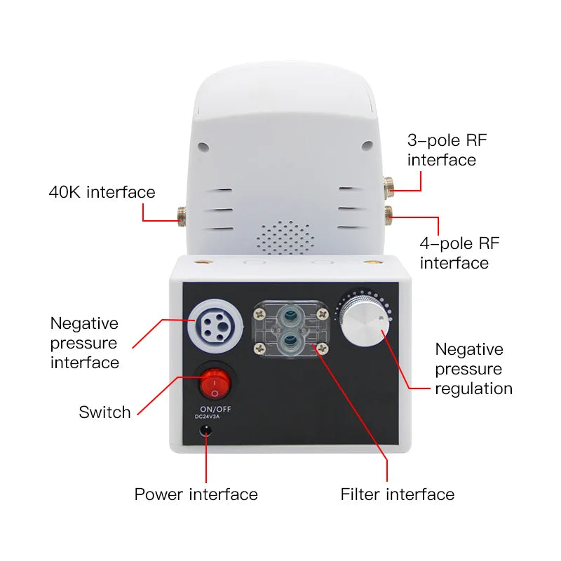 Ultrasonic Cavitation Weight Loss & Anti-Aging Face Lifting Device for Home Use White