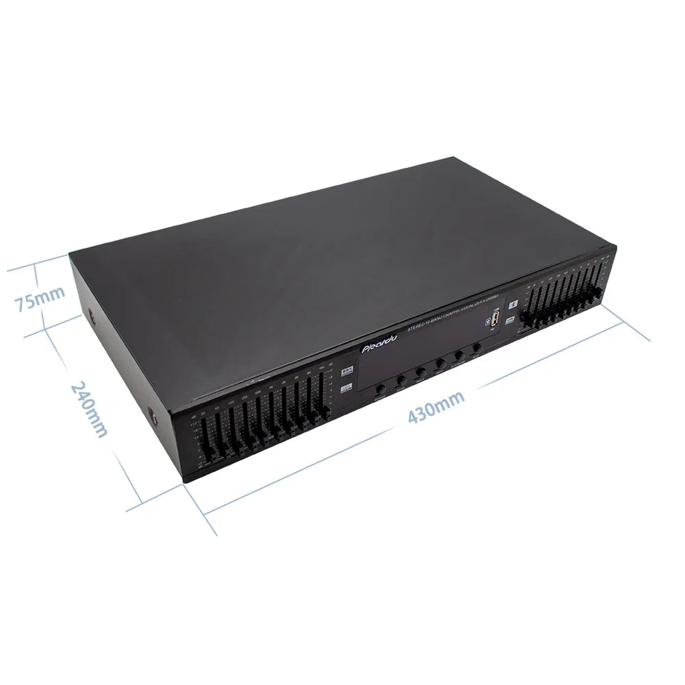 10-Band Graphic Stereo Preamplifier with Bluetooth & EQ Control