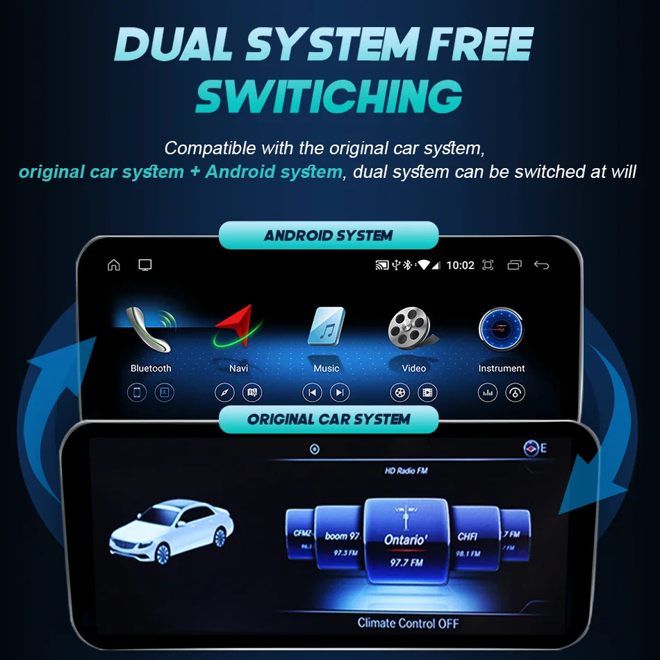 12.3" Android Auto GPS CarPlay Screen for Mercedes
