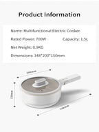 Compact Monolayer Student Hot Pot and Frying Pan Cooker
