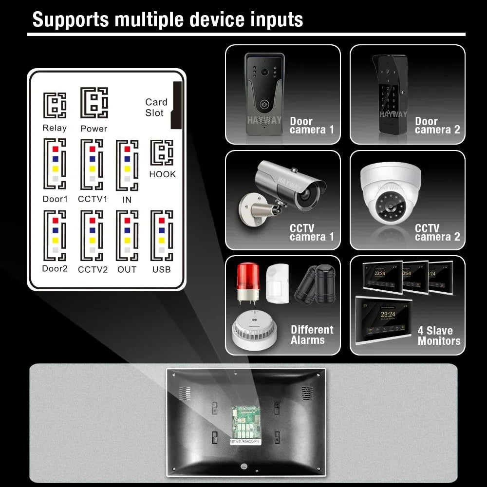 10-inch 1080P Wireless Video Intercom with Mobile Unlock R6-M535WA