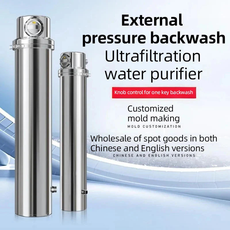 Whole Home Water Filtration System with Backwash Ultrafiltration Silver