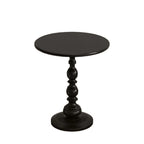 Modern Black Small Round Side Table for Living Room or Bedroom