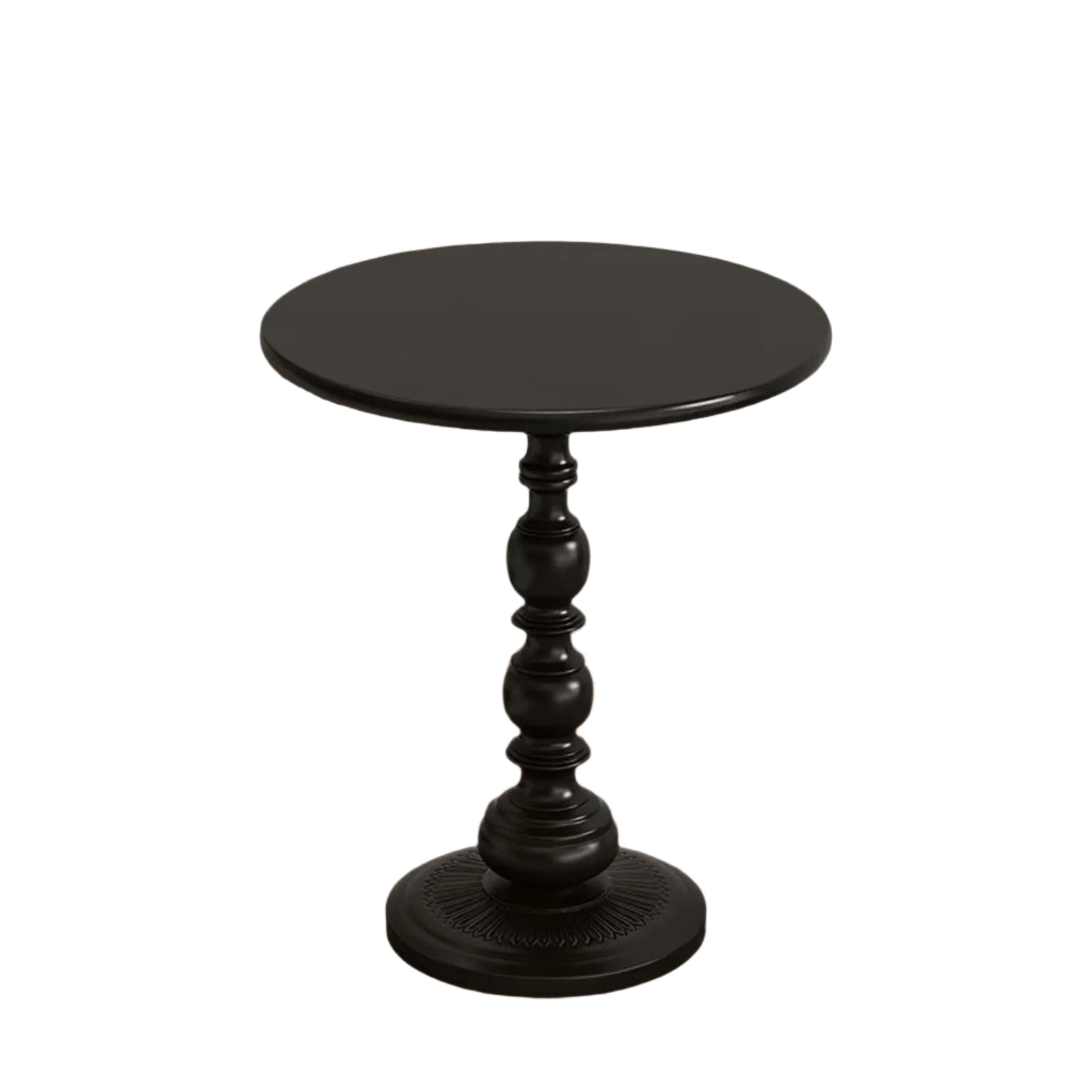 Modern Black Small Round Side Table for Living Room or Bedroom