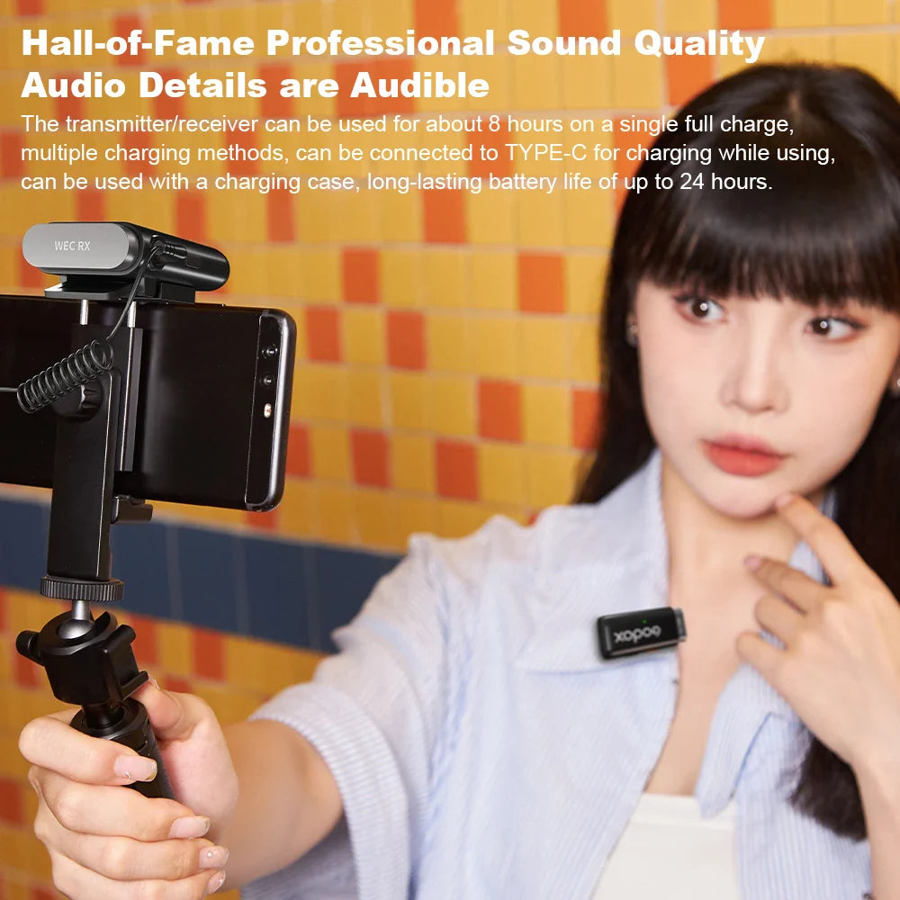 Portable Wireless Mic System for Streaming and Vlogging