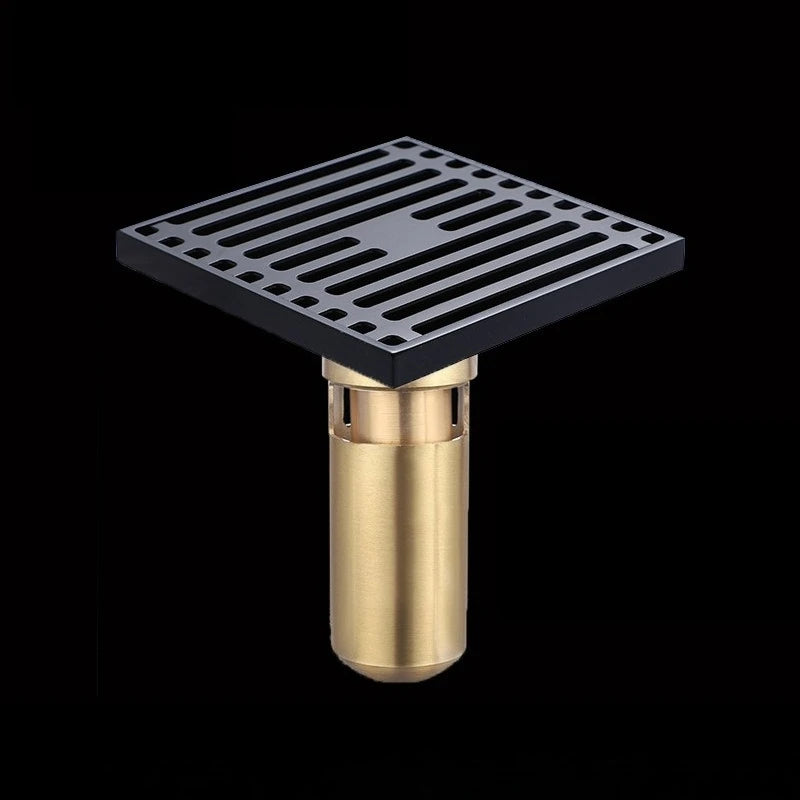 Gun Gray Stainless Steel Deep Water Floor Drain Anti-Odor, Waterproof, Bathroom & Laundry Use