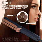 Rechargeable 2-in-1 White Hair Straightener with Airflow 110,000RPM, Travel-Friendly
