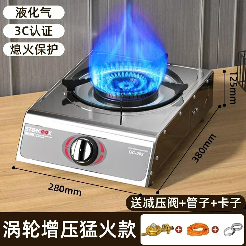 Tabletop Gas Stove, Electronic Ignition, Flameout Protection