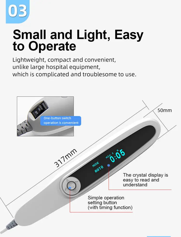 311nm UVB Phototherapy Lamp Corded Home Use Skin Treatment Light, 220V