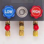 Portable HVAC Digital Manifold Tester with 89 Refrigerant Database & Clips