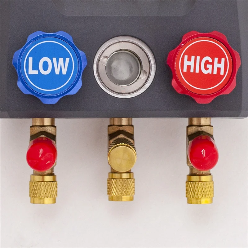 Portable HVAC Digital Manifold Tester with 89 Refrigerant Database & Clips