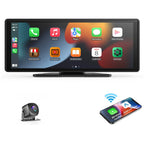 Wireless CarPlay Screen with 10.26" HD Touch, Dual Cameras, AUX & FM Audio With Rear Camera