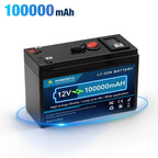 Portable 12V 150Ah Deep Cycle Lithium Battery Built-in Smart BMS for Solar, RV, Marine & Home Energy