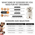 Professional 10-Inch Straight Pet Grooming Scissors Polished Silver, 440C Steel Blades