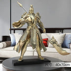 Handcrafted Guan Yu Ornament 70cm Chinese Style Sculpture for Living Room, Store, or Hotel