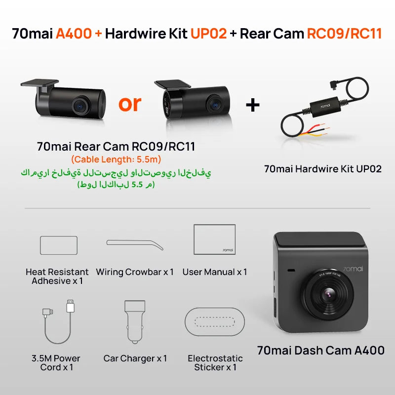2.5K Dash Cam with GPS and 24H Parking Surveillance