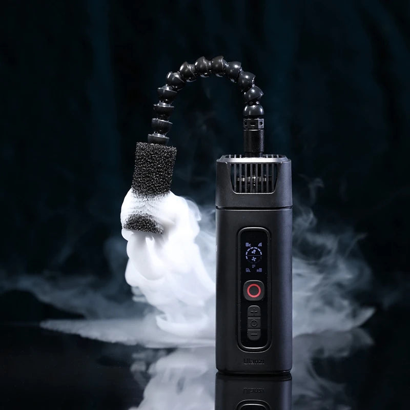 Compact 40W Cordless Fog Machine Black, Wireless Remote, for Film & Food Shoots