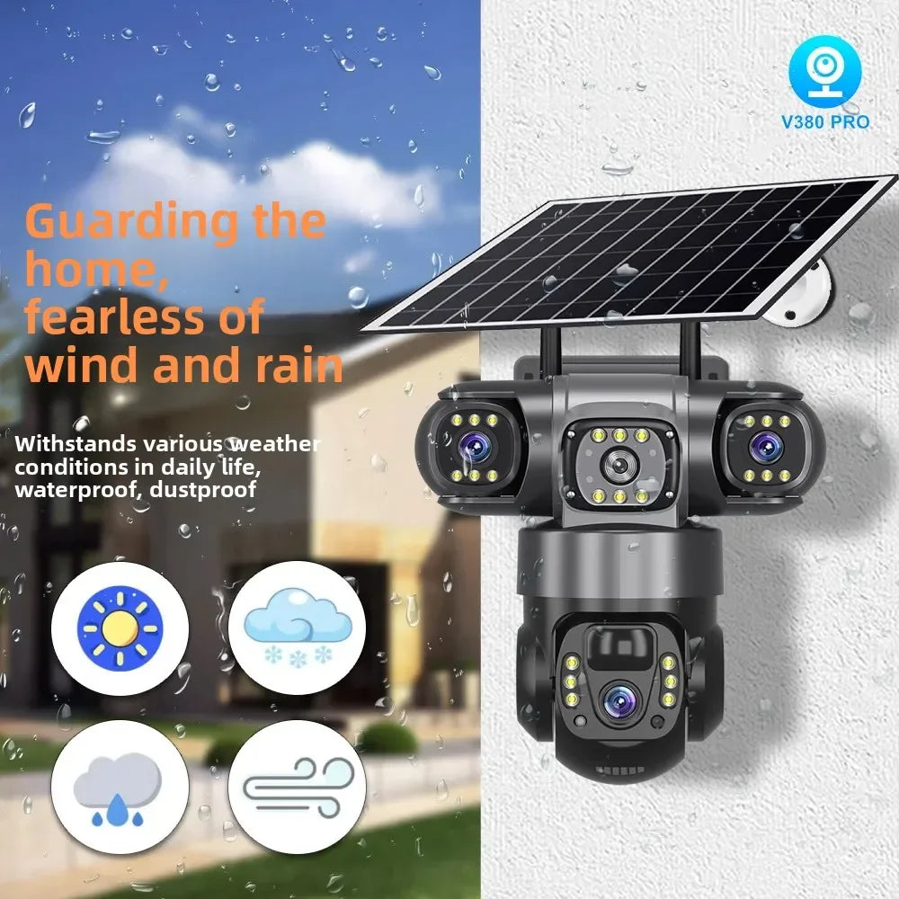 Rechargeable WiFi Outdoor Security Camera with Solar Power, HD 1080p & Auto Tracking