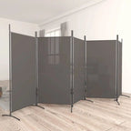 Portable 5-Panel Fabric Room Divider – Foldable Privacy Screen 433x180cm Anthracite