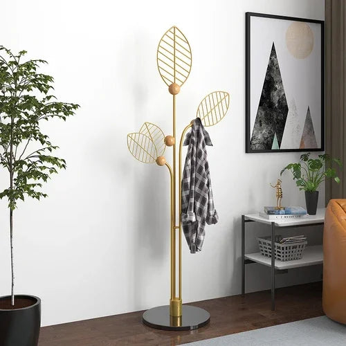 Freestanding Iron Clothes Rack Space-Saving Hanger for Indoor Storage & Home Organization