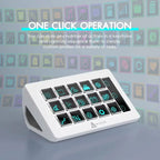 Mini Gaming Stream Deck with Versatile Side Controls Black