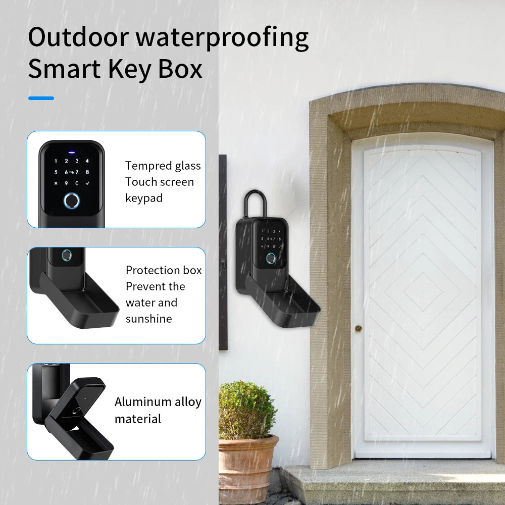 Smart Outdoor Key Safe with Fingerprint & App Control