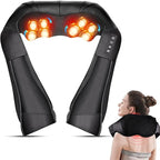 Portable Shiatsu Neck & Shoulder Massager with Heat Cordless Relaxation for Home, Office & Car