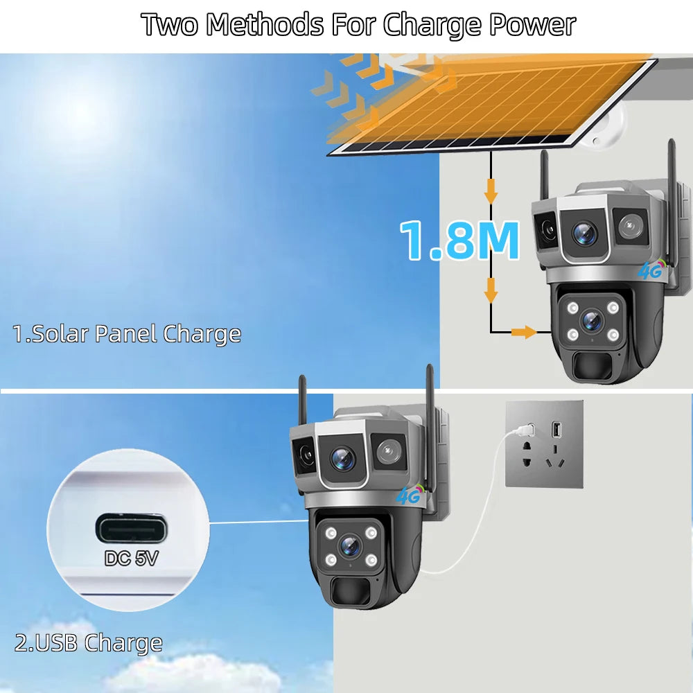 WiFi Solar Security Camera with 32GB and Night Vision