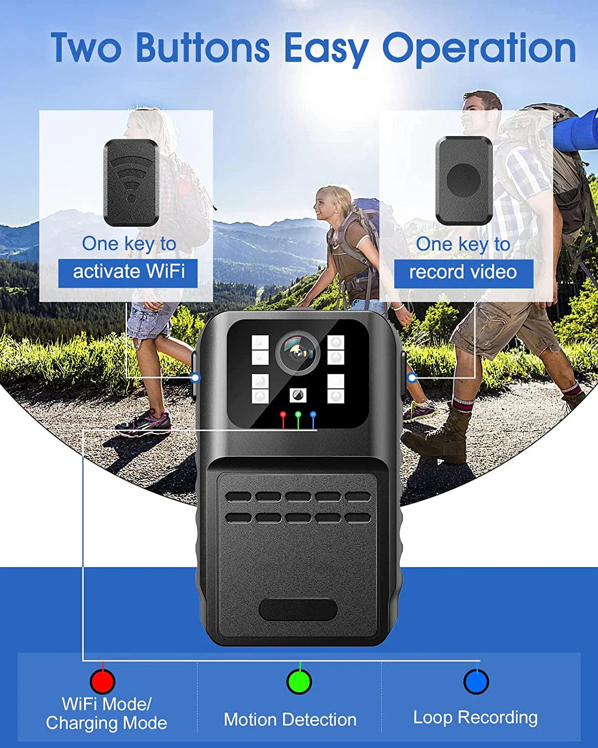 Compact Outdoor WiFi Camera with Audio & Night Vision