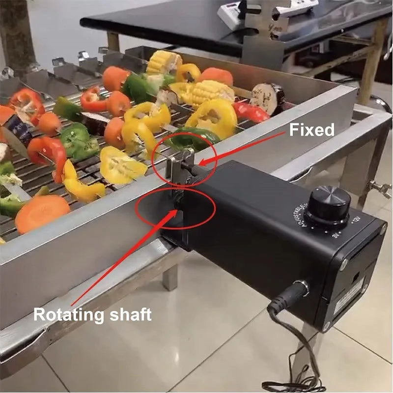 Electric BBQ Grill Motor for Rotating Skewers 3-12V, Variable Speed, Outdoor Use