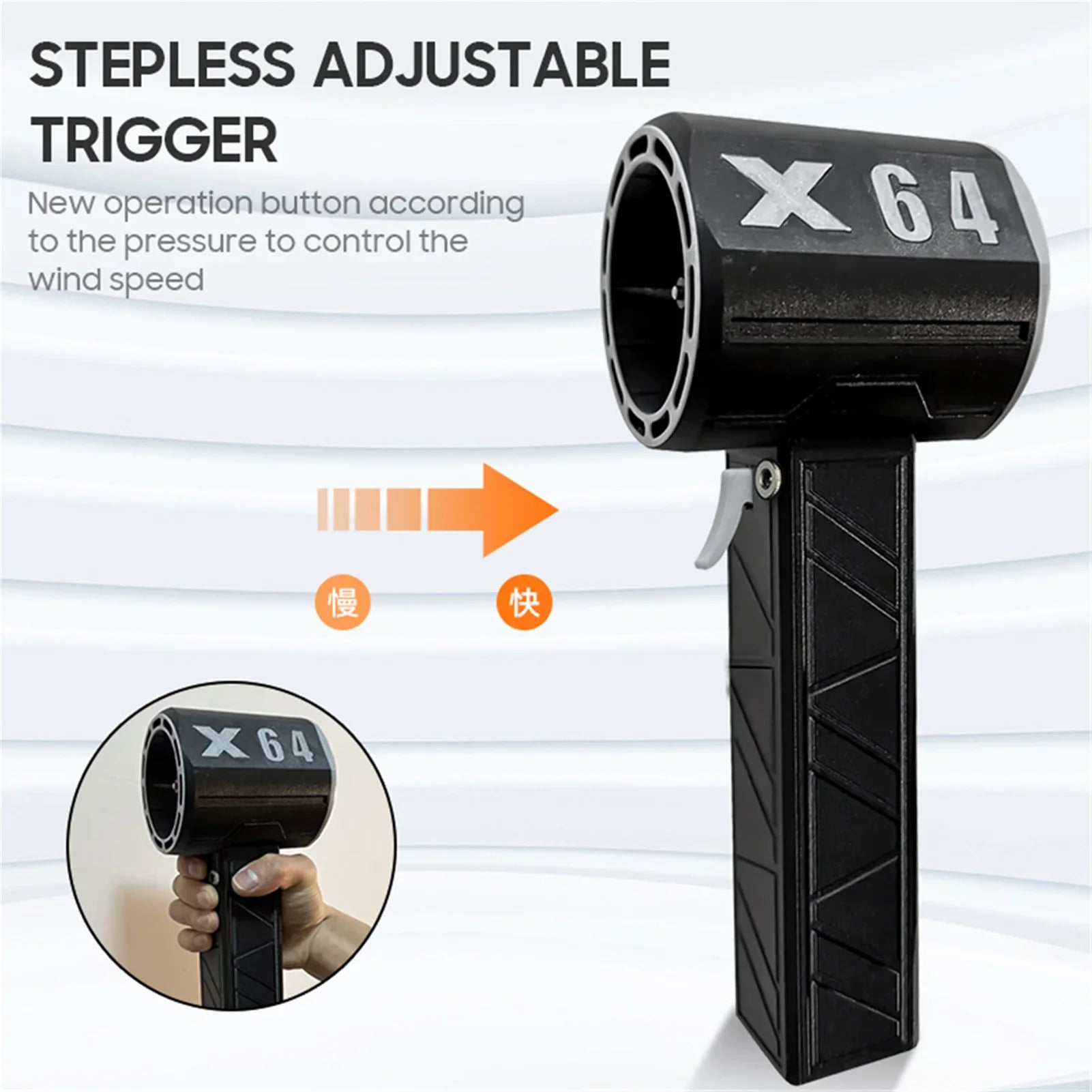 64mm Rechargeable Dust Blower for Home and Car Cleaning