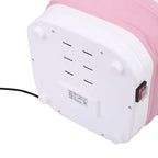 Pink Infrared Foot Bath Massager with Bubbles and Foldable Tub