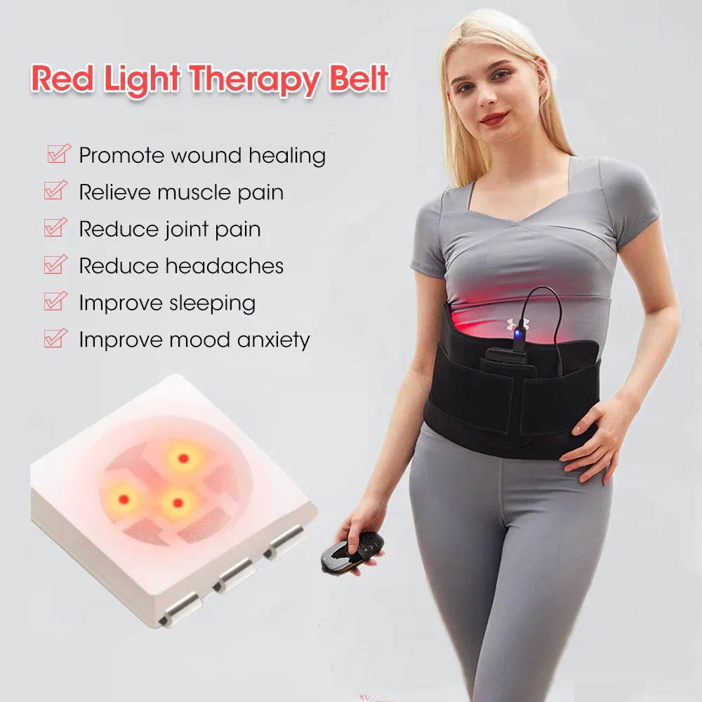 Portable Infrared Red Light Therapy Belt for Back & Waist Relief