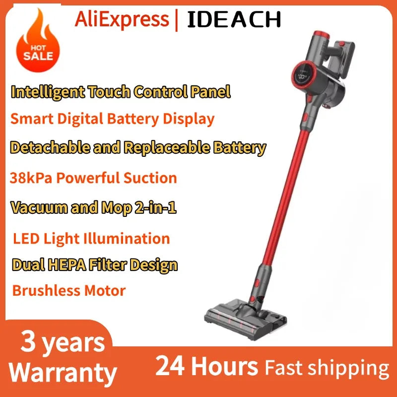 2-in-1 Cordless Vacuum & Mop with 30kPa High-Power Suction