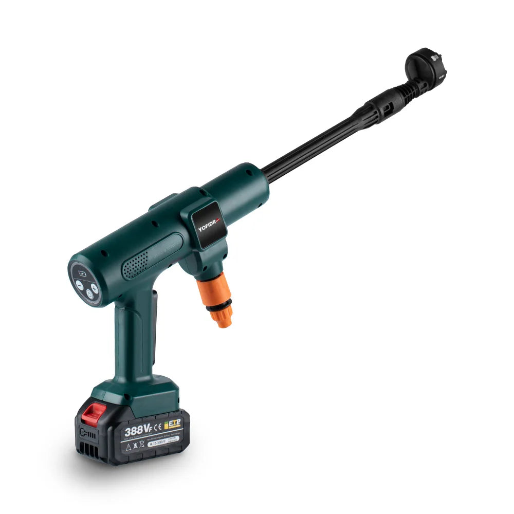 Cordless 3500W Electric Pressure Washer 200BAR, 6-in-1 Nozzle, 1 Battery, Long Hose for Outdoor Cleaning