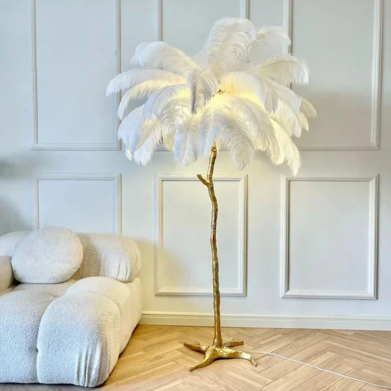 Nordic Feather Floor Lamp with LED for Living Room