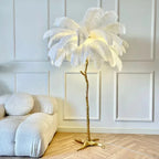 Modern Resin Feather Floor Lamp for Living Room
