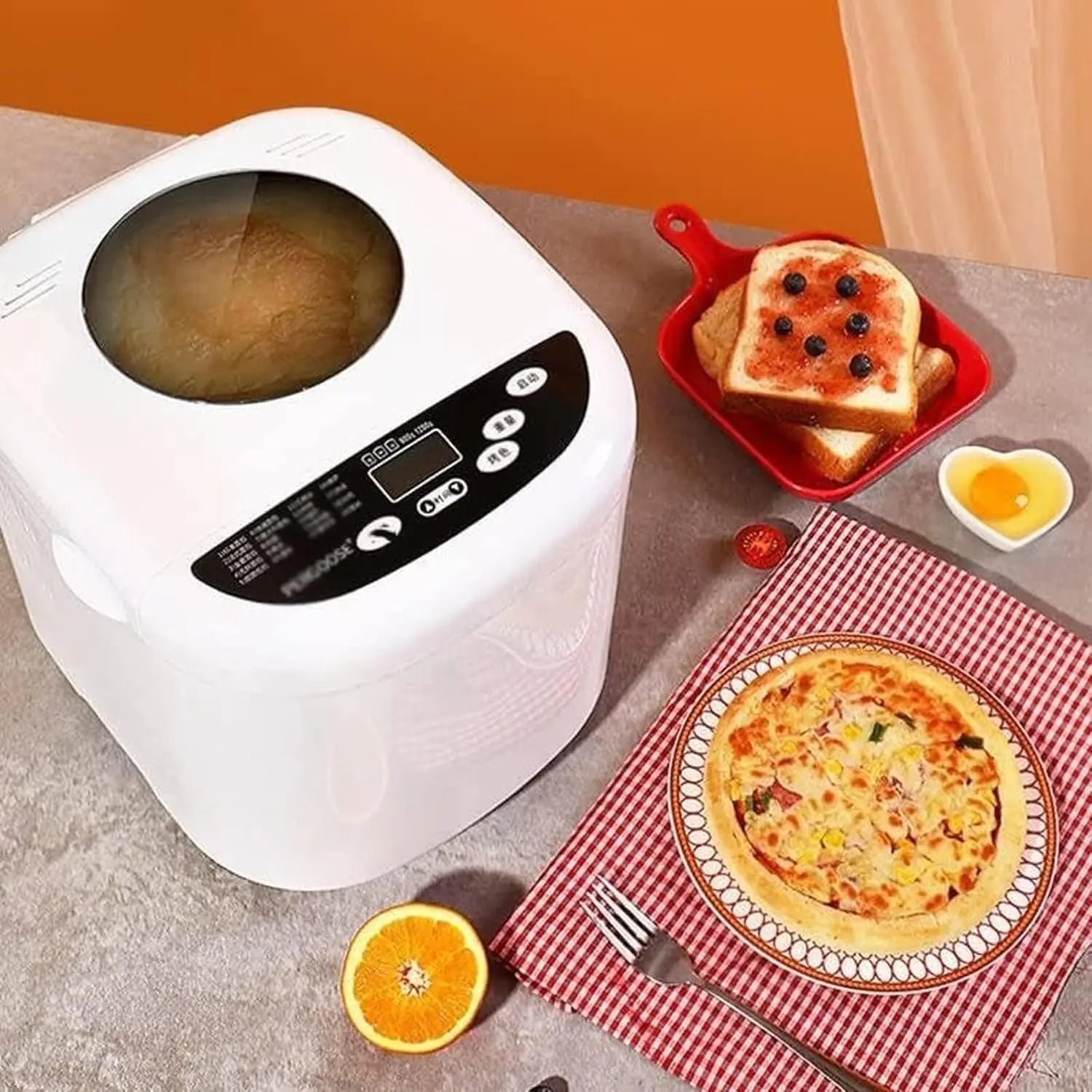 1.5L Electric Bread Machine with 360° Heating, 13h Delay Timer & Multiple Loaf Sizes