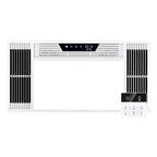 Integrated Bathroom Ceiling Fan with Light, Ventilation & Powerful Heater Push button silver