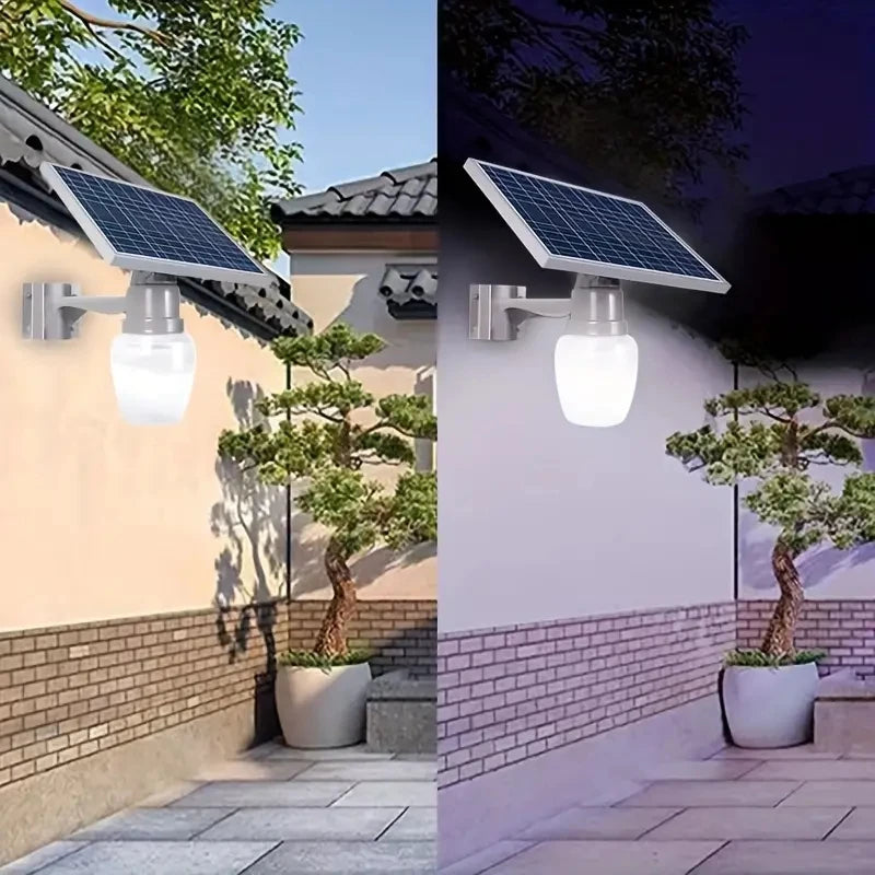 300W Outdoor Solar Street Lamp Auto Light Sensor, Remote, and 6000mAh Battery