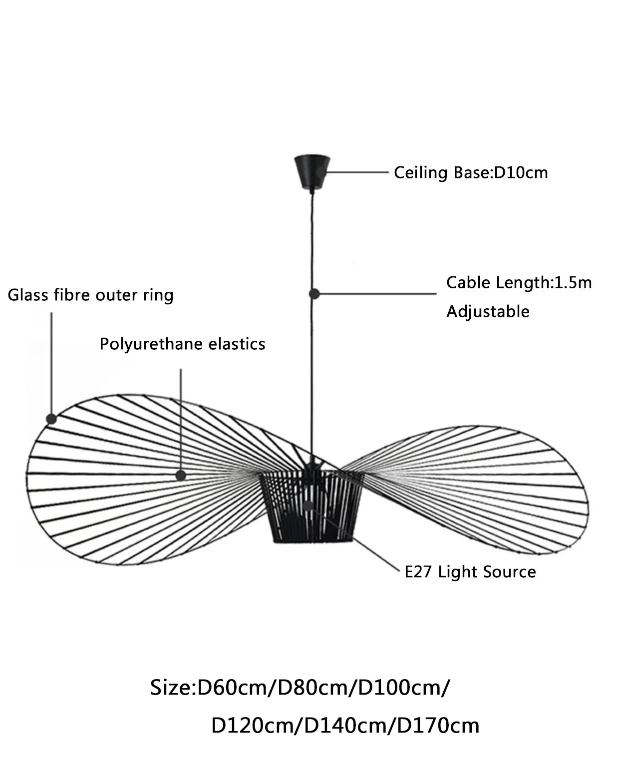 Art-Inspired Ceiling Lamp for Bedroom or Dining